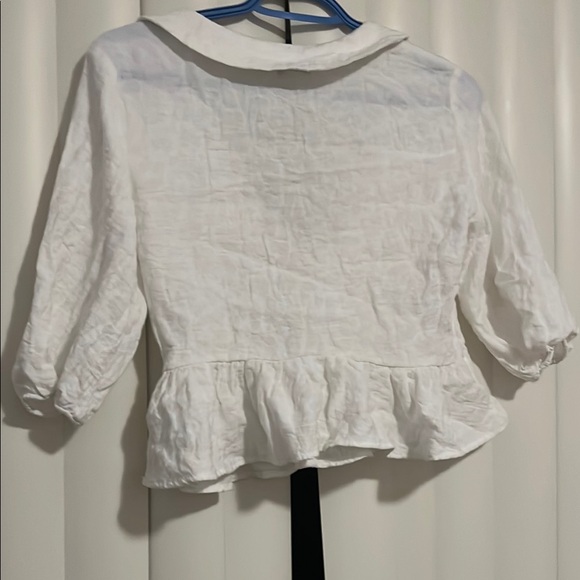 Zara White Peplum Top - Picture 2 of 2